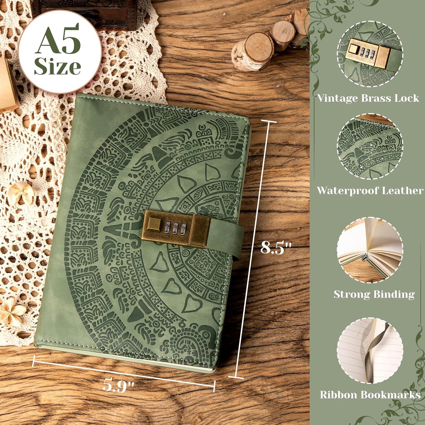 Mayan Pattern Lock Journal